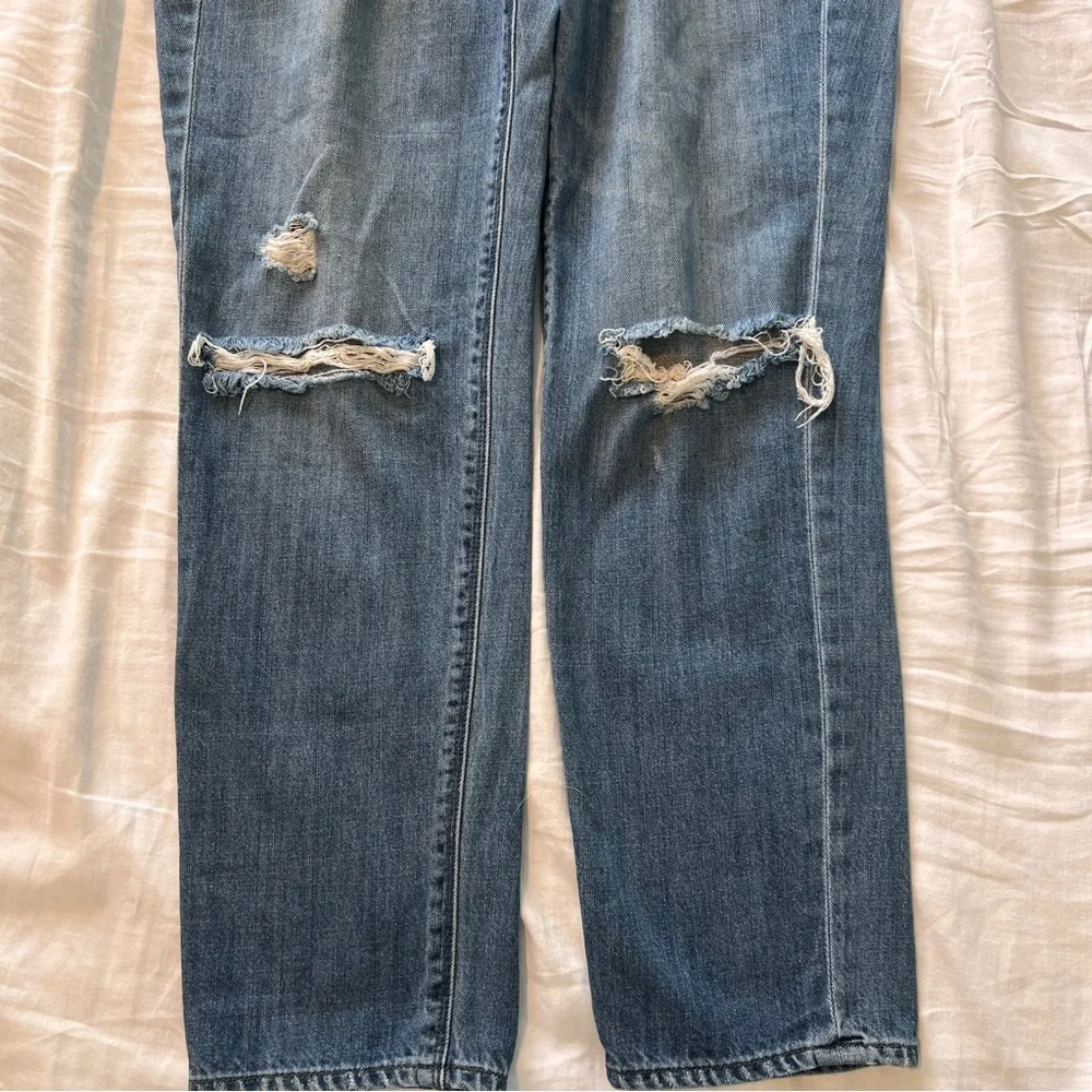 J.Crew Jeans Size 28 Distressed Cropped Straight Blue Cotton